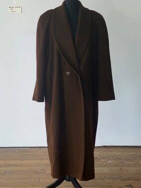 Chocolate brown, long wool coat